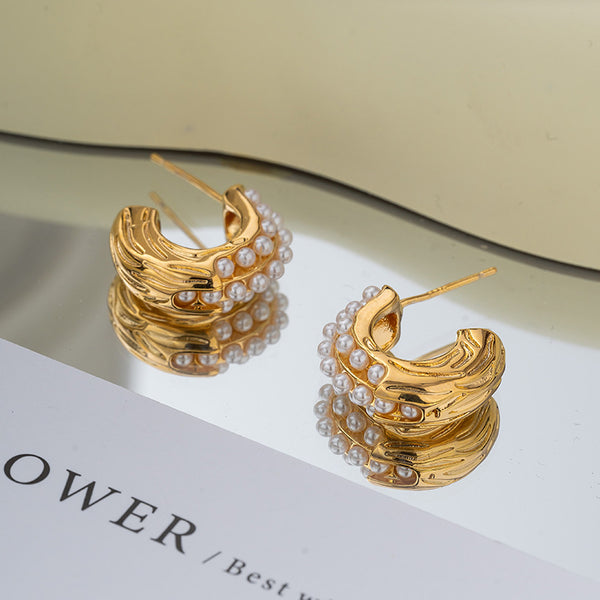 ZJX-169PearlBali_ElegantKoreanStyleEarrings-Golden